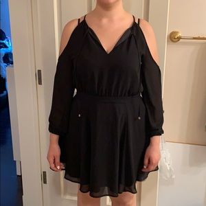 Forever 21 plus size black a line flowy dress